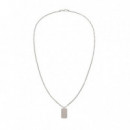 Collar Ac Inox Colg Rectang Logo Marca  TOMMY HILFIGER
