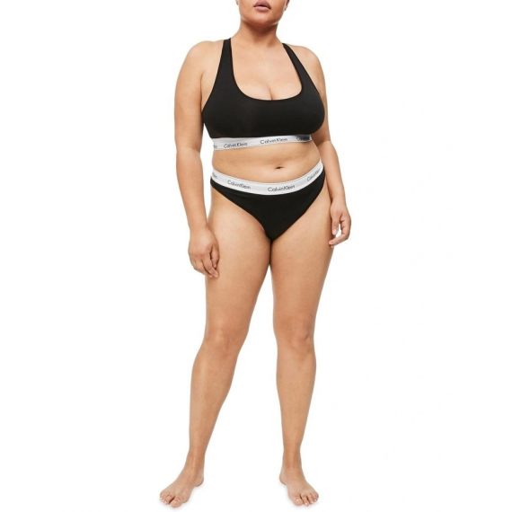 Plus Womens Thong Black  CALVIN KLEIN