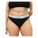Plus Womens Thong Black  CALVIN KLEIN