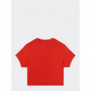 Tjw Linear Logo Tee Wagon Red  TOMMY JEANS