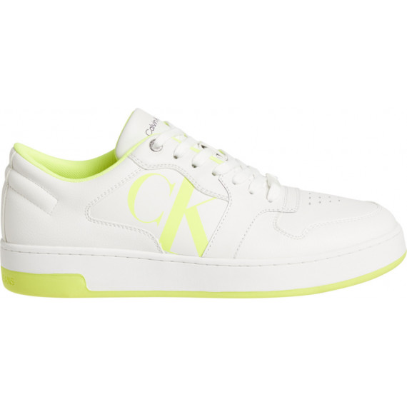 Cupsole Laceup Basket Low Poly White/saf  CALVIN KLEIN