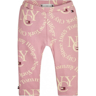 Baby Rib Legging Pink Shade Allover  TOMMY HILFIGER
