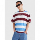 Tjm Skater Serif Stripe Tee White  TOMMY JEANS