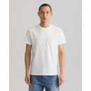 Reg Tonal Shield Ss T-shirt Eggshell  GANT