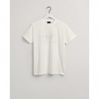 Reg Tonal Shield Ss T-shirt Eggshell  GANT