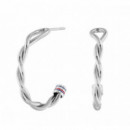 Pendientes Acero Trenzado  TOMMY HILFIGER