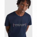 Text Bar Corp Tee Desert Sky  TOMMY HILFIGER