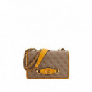 Izzy Conv Xbody Flap Latte Logo/yellow  GUESS