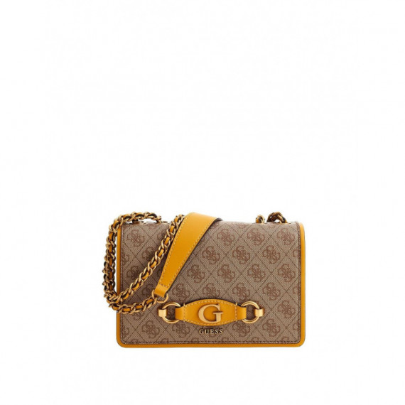 Izzy Conv Xbody Flap Latte Logo/yellow  GUESS