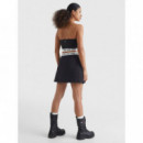 Tjw Logo Waistband Skirt Black  TOMMY JEANS