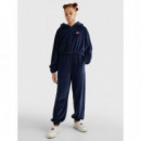 Tjw Velour Badge Sweatpant Twilight Navy  TOMMY JEANS