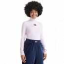 Tjw Slim Badge Turtleneck French Orchid  TOMMY JEANS