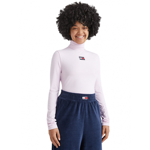 Tjw Slim Badge Turtleneck French Orchid  TOMMY JEANS