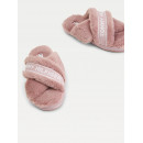 Tommy Furry Home Slipper Desert Mauve  TOMMY HILFIGER