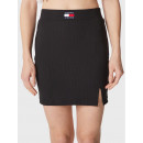 Tjw Badge Rib Mini Skirt Black  TOMMY JEANS