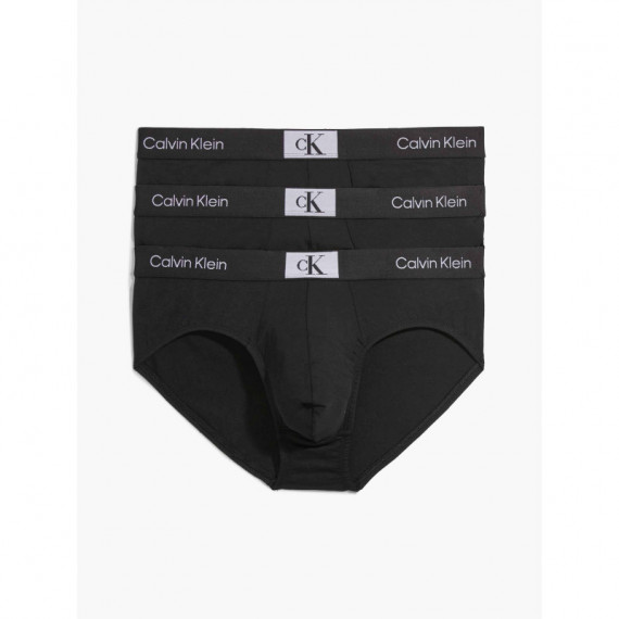 Hip Brief 3PK Black, Black, Black  CALVIN KLEIN