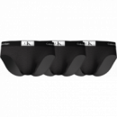 Hip Brief 3PK Black, Black, Black  CALVIN KLEIN