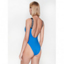Scoop Back One Piece Dynamic Blue  CALVIN KLEIN