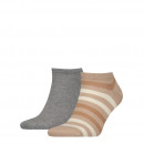 Th Men Duo Stripe Sneaker 2P Beige  TOMMY HILFIGER
