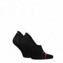 Th Men Footie 2P CF2Y Black  TOMMY HILFIGER