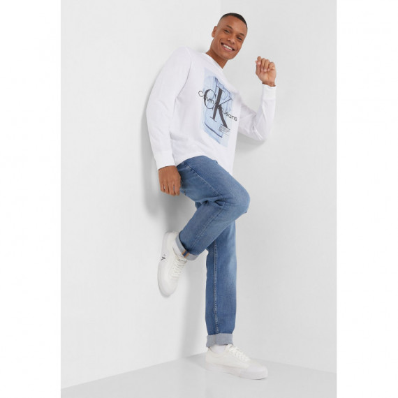 Lightbox Graphic Ls Tee Bright White  CALVIN KLEIN