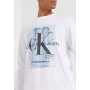 Lightbox Graphic Ls Tee Bright White  CALVIN KLEIN