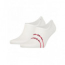 Th Men Footie 2P CF2Y White  TOMMY HILFIGER