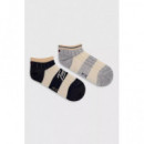 Th Kids Sneaker 2P Rugby Stripe Navy  TOMMY HILFIGER
