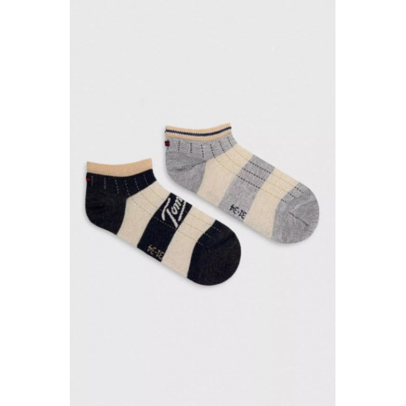 Th Kids Sneaker 2P Rugby Stripe Navy  TOMMY HILFIGER