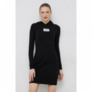 Logo Box Tight Hoodie Dress Ck Black  CALVIN KLEIN