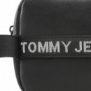 Tjm Essential Leather Washbag Black  TOMMY HILFIGER