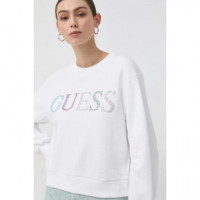 Ls Rn Colorfull Logo Sweatshir Pure Whit  GUESS - Guanxe Atlantic Marketplace