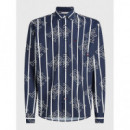 Monogram Sail Stripe Shirt Carbon Navy /  TOMMY HILFIGER