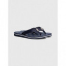 Chanclas TOMMY HILFIGER - Th Elevated Flip Flop Space Blue