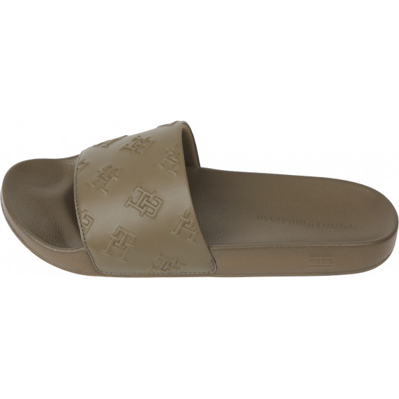 Chanclas Tommy - Debossed Th Pool Slide Faded Military  TOMMY HILFIGER