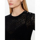 Paula All Over G Logo Top Black  GUESS