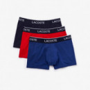 Pack de 3 Boxers Courts Marine/rouge-met  LACOSTE