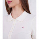 1985 Slim Pique Polo Ss Ecru  TOMMY HILFIGER