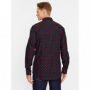 Camisa HUGO Kenno Estampada Open Pink