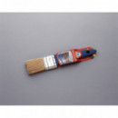 Brocha Plana Universal Mango Plastico Azul Esmaltar Pelo Blanco