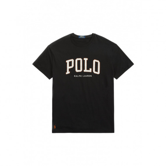 Camisetas Hombre Camiseta POLO RALPH LAUREN de Punto Jersey con Logotipo Negra