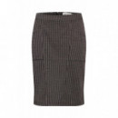 Falda ICHI Kate Structure Port Royale