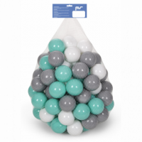 Pack 100 Bolas 7 Cm. Diámetro Verde/gris/blanca  INNOVACIONES MS