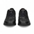 Deportivo Logo Oro Piel Negro  HUGO BOSS