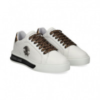 Talon Leopardo Deportivo Blanco  ROBERTO CAVALLI