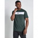 Camiseta 11º Cut And Sew Panelled  Verde