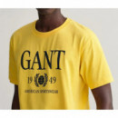 Camiseta Gant retro amarillo