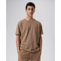 LA PAZ Camisetas Hombre Camiseta Dantas Cocoa Orange Logo