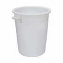 Canasto 85L Redondo Blanco con Asas
