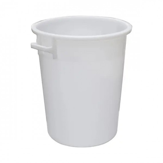 Canasto 85L Redondo Blanco con Asas